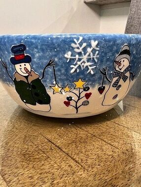 Snowman serving bowl